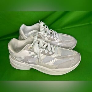 ALDO White and Gray Sneakers